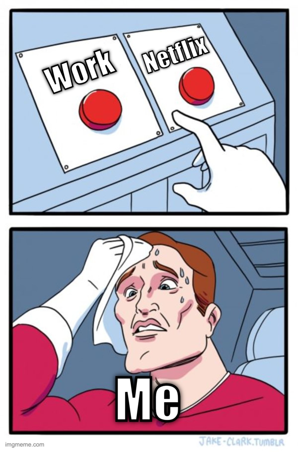 Two Buttons Meme Example